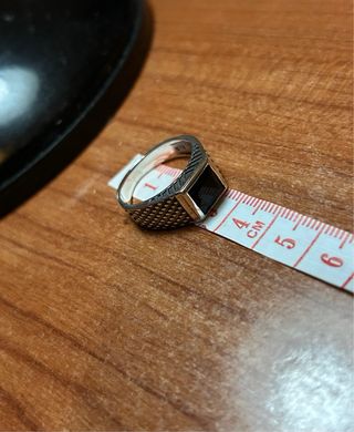Anillo Plata 925 y Ónix Negro 5.15g