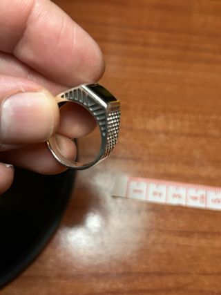 Anillo Plata 925 y Ónix Negro 5.15g