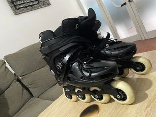 Patines en línea negros adultos ruedas 80mm