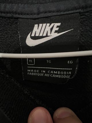 Sudadera Nike Negra Talla XL