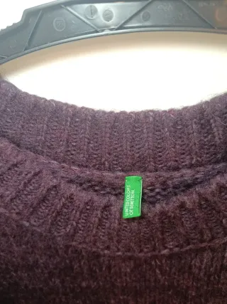 Jersey morado de punto grueso