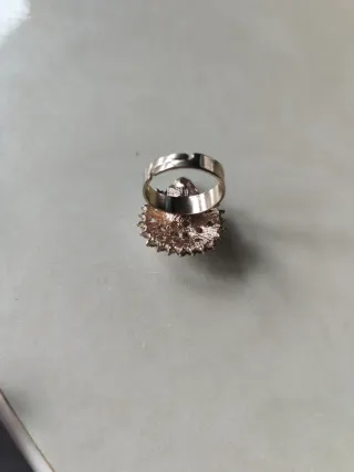 Anillo Oro con Piedra Verde Lágrima