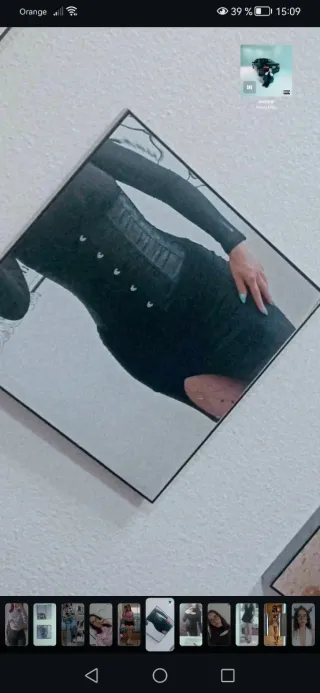 Vestido largo negro con abertura