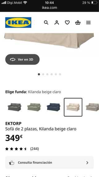 Sofá 2 plazas IKEA Kilanda beige