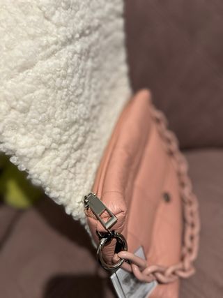 Borsa Alex Max rosa con pelliccia sintetica