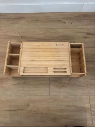 Elevador de escritorio bambú