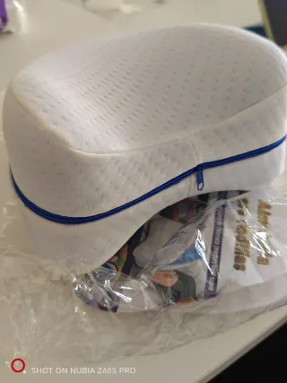 Almohada Piernas/rodillas, ajuste Lumbar Azul/Blan