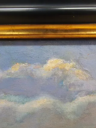 Cuadro al óleo antiguo paisaje