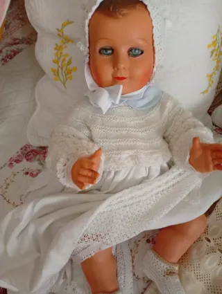 Muñeca antigua bebé con sello