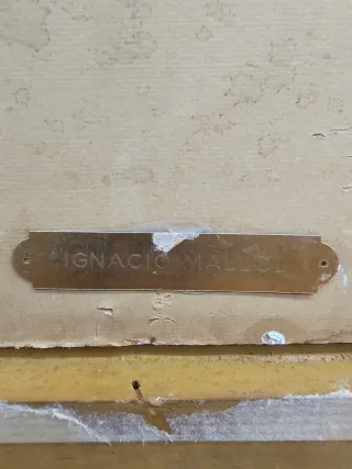 Cuadro al óleo antiguo mujer sentada