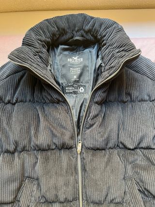Chaqueta Hollister pana gruesa negra M