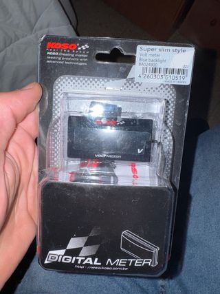 Voltímetro Koso Super Slim Azul