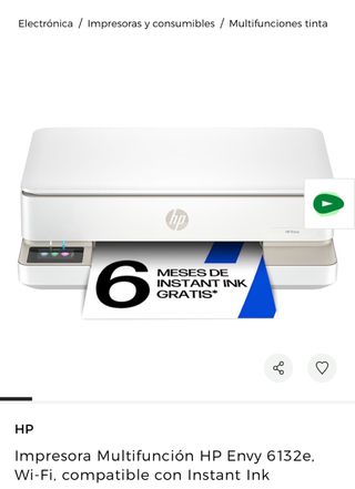 Impresora HP Envy Nueva + Cartucho Color