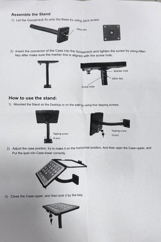 Soporte de mesa con cerradura para tablet