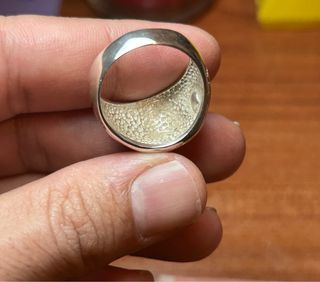 Anillo Plata 925 León y Cruz Malta 10.86g