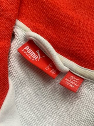 Felpa Puma Bianco/Rossa Taglia L