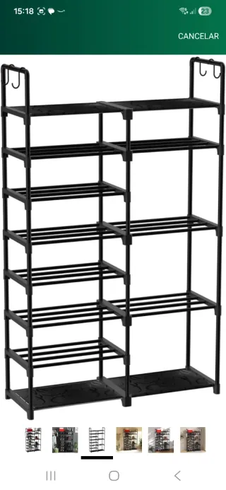 Zapatero 9 niveles metal y plástico nuevo precinta