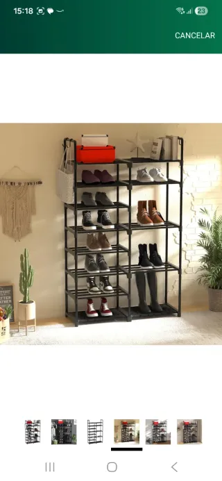 Zapatero 9 niveles metal y plástico nuevo precinta