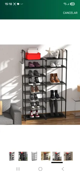 Zapatero 9 niveles metal y plástico nuevo precinta