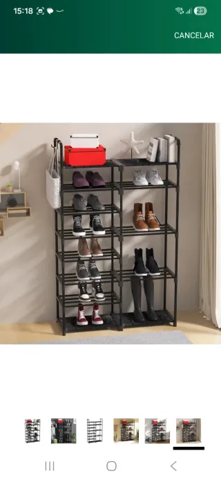 Zapatero 9 niveles metal y plástico nuevo precinta