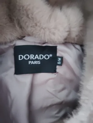 Abrigo peluche beige talla M da como una L