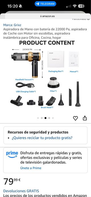 Aspiradora multiusos Grixz con soplador