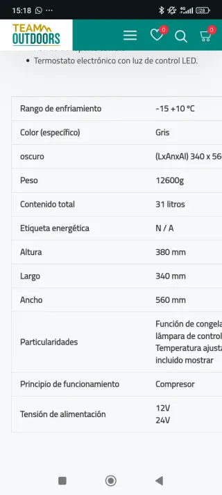 Nevera/congelador portátil Dometic CDF-36 12/24V