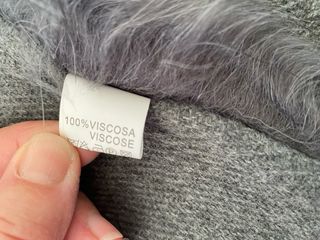 Stola scialle con eco pelliccia grigia