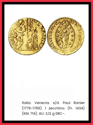 Espectacular Moneda Antigua de Oro Puro  ZECCHINO
