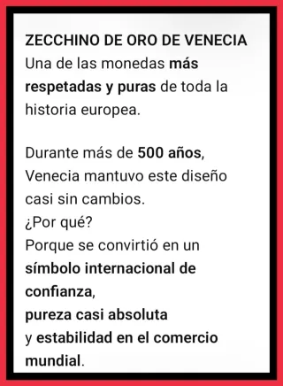 Espectacular Moneda Antigua de Oro Puro  ZECCHINO