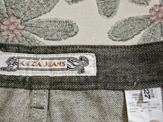 Pantaloni jeans cotone e lino grigi taglia 28