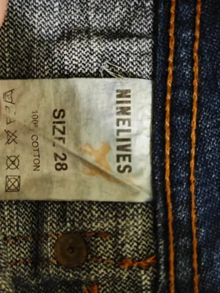 Pantaloni jeans cotone e lino grigi taglia 28