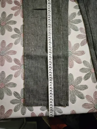 Pantaloni jeans cotone e lino grigi taglia 28