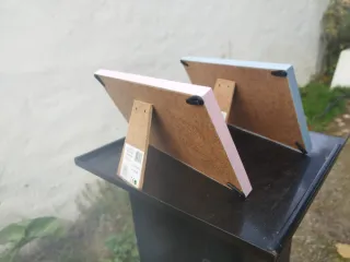 Marcos de fotos dobles pastel