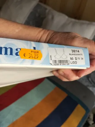 Sujetador Selmark 90D Blanco Encaje