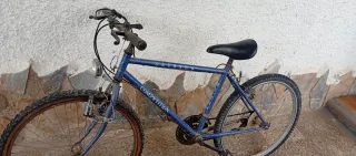 Bicicleta de montaña plateada y 2 mas