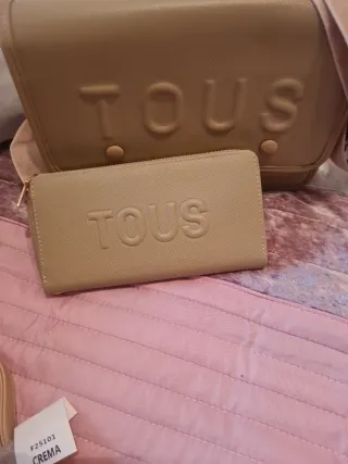 Bolso y cartera  beige a juego