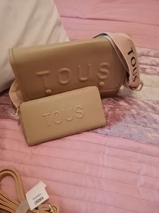 Bolso y cartera  beige a juego