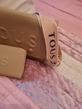 Bolso y cartera  beige a juego