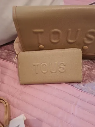 Bolso y cartera  beige a juego