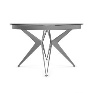 Mesa redonda / ovalada comedor porcelanico y acero