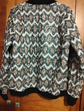 Bomber lentejuelas oro y plata