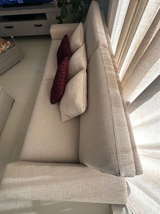Sofá beige 249cm (4 plazas)