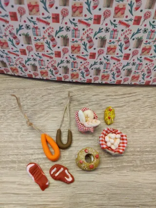 Lote accesorios comida pesebre Belén