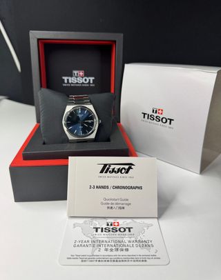Tissot PRX Quartz Reloj Azul y Plateado