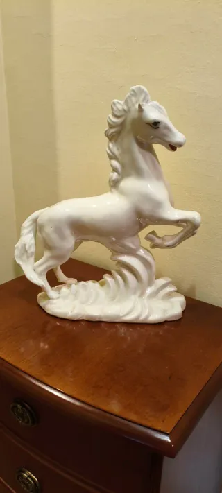 Caballo grande vintage blanco