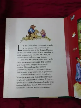 Los tres cerditos clásico en tres dimensiones