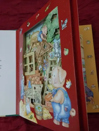 Los tres cerditos clásico en tres dimensiones