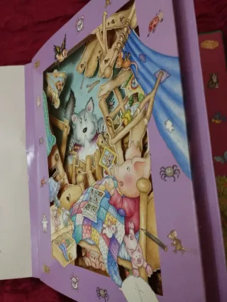 Los tres cerditos clásico en tres dimensiones