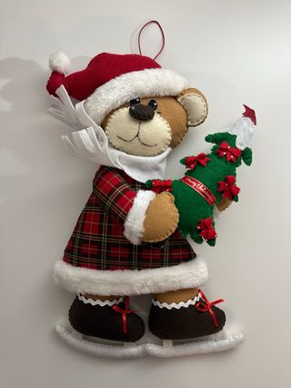 Orsacchiotto Babbo Natale con albero